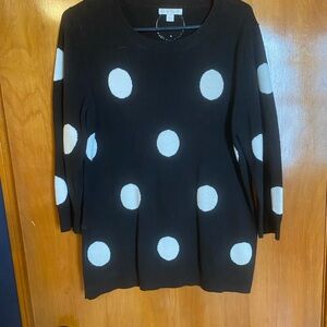 Black Sweater with White Polka Dots